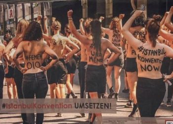 FEMEN’den İstanbul Sözleşmesi eylemi