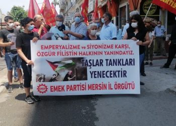 EMEP Mersin İl Örgütü İsrail’in saldırıları protesto etti
