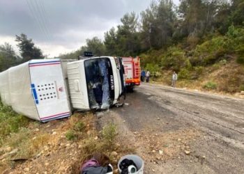 Tarım işçilerini taşıyan kamyonet devrildi: 11 yaralı