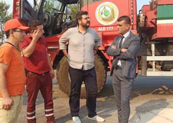 Baro Başkanı Özdemir yangın bölgesinde incelemelerde bulundu 
