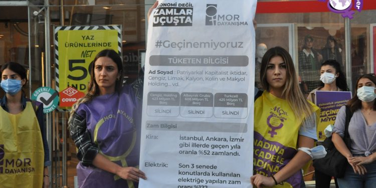 Mor Dayanışma’dan dev faturalı eylem: Geçinemiyoruz!