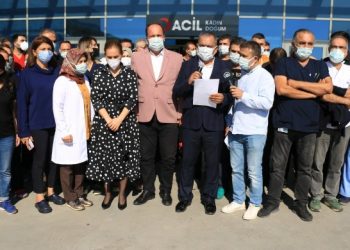 Mersin’de hastanedeki şiddet protesto edildi