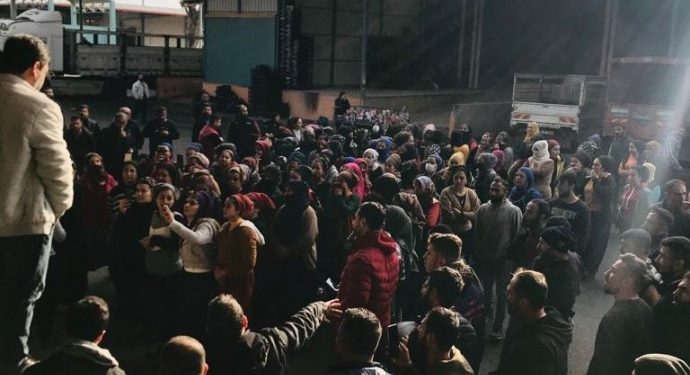Tarsus Hali’nde çalışan kadınlar iş bıraktı