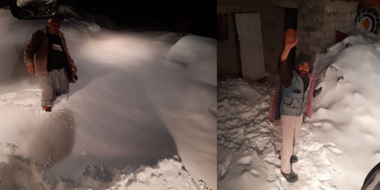 Mezitli Belediyesi Şahin Ailesini Kar Esaretinden Kurtardı