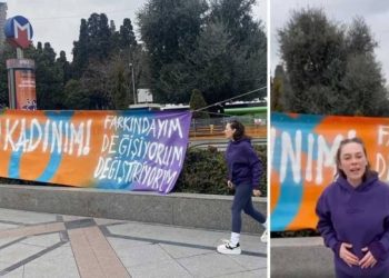 Oyuncu Demet Evgar’dan 8 Mart eylemi