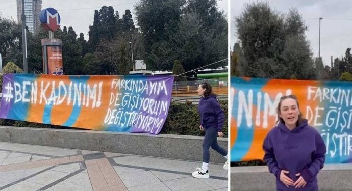 Oyuncu Demet Evgar’dan 8 Mart eylemi