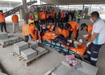 İşçilere ‘iş kazası’ tatbikatı