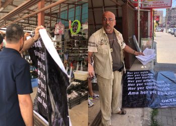 Tek kişilik eyleme polise engeli