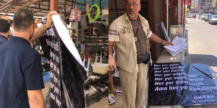 Tek kişilik eyleme polise engeli