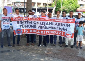 Eğitim çalışanları iş bıraktı