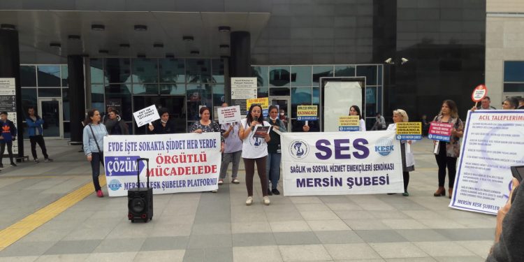 KESK’li kadınla şiddete karşı alanlarda!