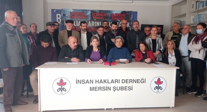 İHD Mersin: Yüzleşme olmadan barış olmaz