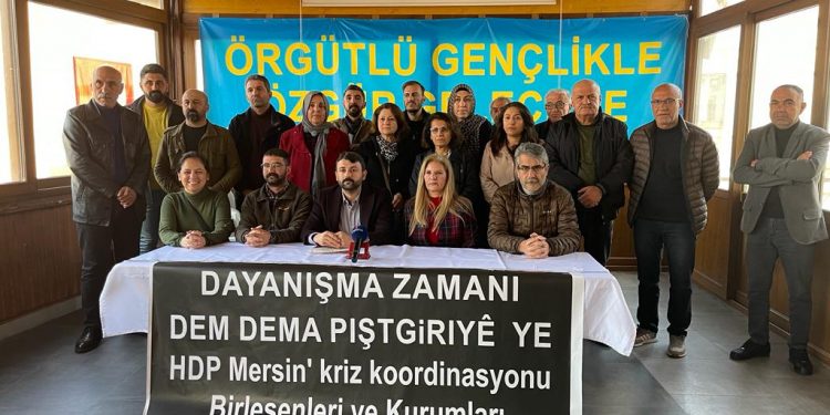 HDP, Mersin’de depremzedelerle dayanışmaya devam ediyor