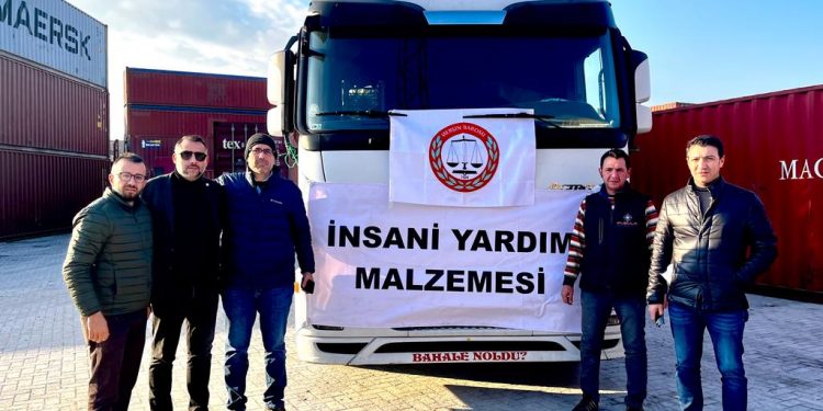 Mersin Barosu’ndan depremzedelere yardım eli