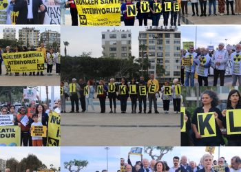 Mersin’de nükleere karşı insan zinciri: Nükleeri kapatmayana oy yok