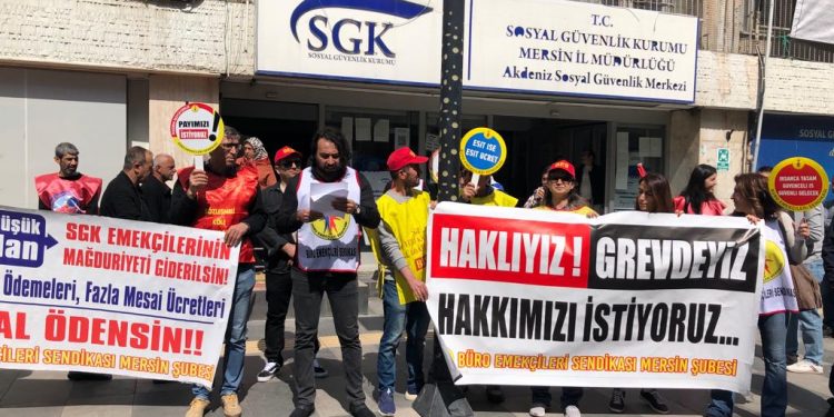 BES üyeleri hakları için eylemde