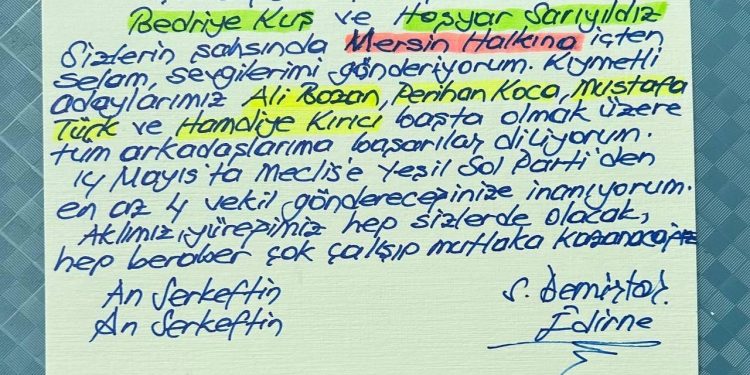 Selahattin Demirtaş‘tan Mersin halkına mesaj: En az 4 vekil