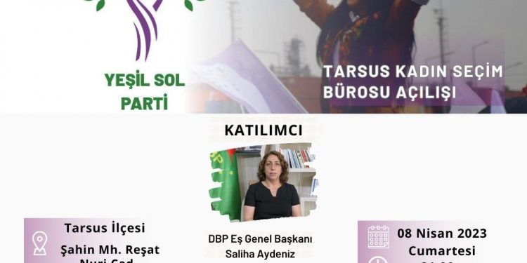 Yeşil Sol Parti Mersin’de kadın seçim bürosu açıyor