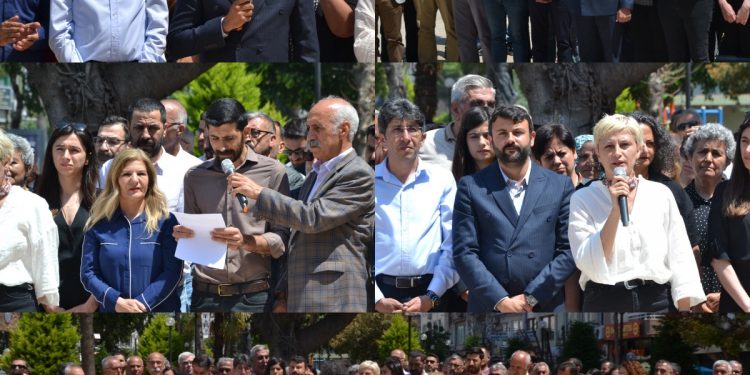 21 ilde yapılan gözaltılara Mersin’den tepki gösterildi: Amaçlarına ulaşamayacaklar