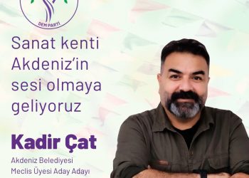 Sanatçı Kadri Çat Akdeniz Belediyesi meclis üyeliği için DEM Parti’den aday adayı oldu