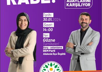 DEM Parti eşbaşkan adayları yarın Akdeniz ilçe binasının önünde halkla buluşacak