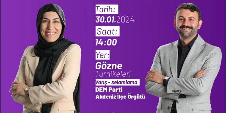 DEM Parti eşbaşkan adayları yarın Akdeniz ilçe binasının önünde halkla buluşacak