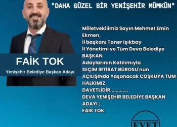 DEVA Partisi Yenişehir seçim irtibat bürosu açılıyor